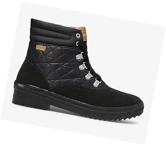 Botas con Cordones Keds Camp Boot Agua Mujer Negros | LUK694781