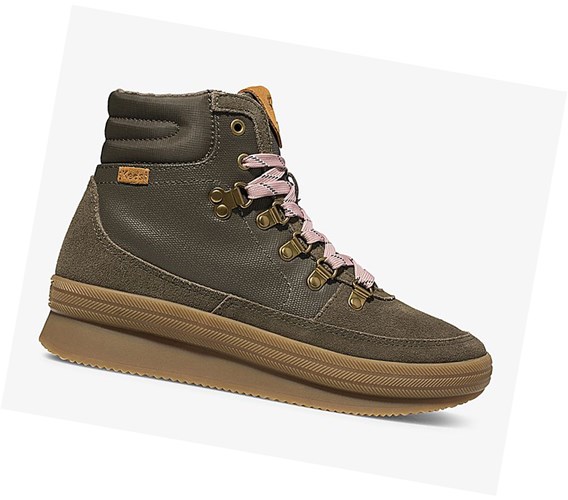 Botas con Cordones Keds Midland Agua Mujer Verde Oliva | QXK015376