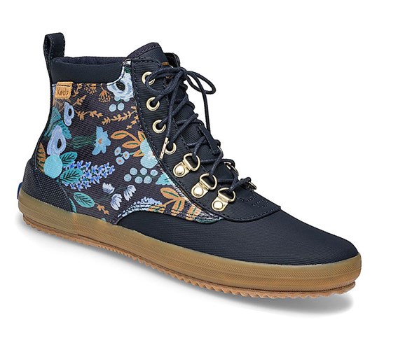 Botas con Cordones Keds x Rifle Paper Co. Scout Agua Mujer Azul Marino Multicolor | PFH936745