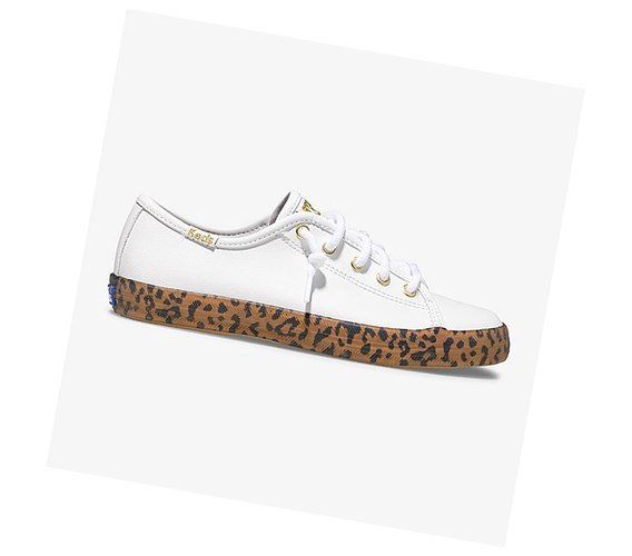 Tenis Keds Big Kid Kickstart Leopard Foxing Niños Blancos | PQN201693