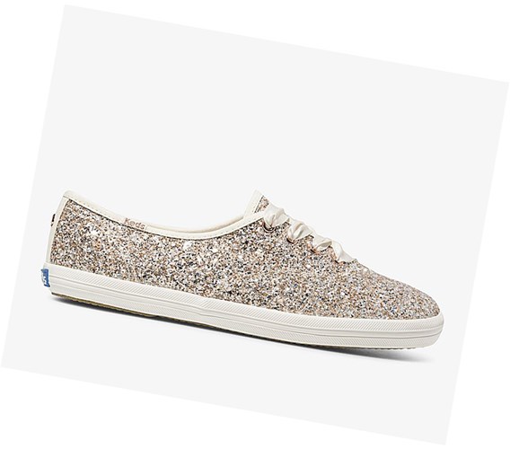 Tenis Keds x kate spade new york Champion Glitter Wedding Mujer Rosas Dorados Multicolor | QMV397086