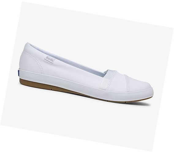 Tenis Slip On Keds Carmel Comodidad Mujer Blancos | YTL203156