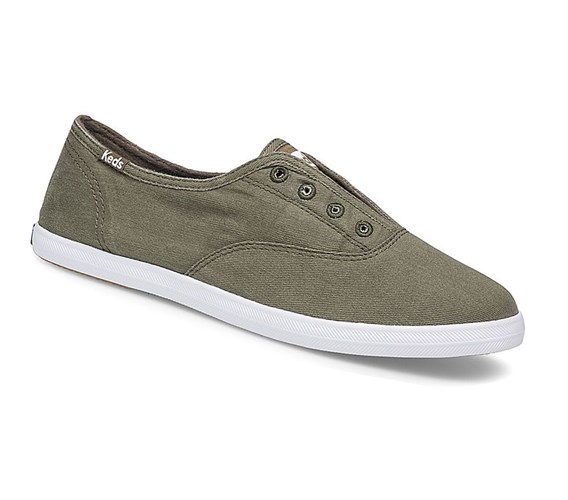 Tenis Slip On Keds Chillax Washable Mujer Verde Oliva | HQS379584