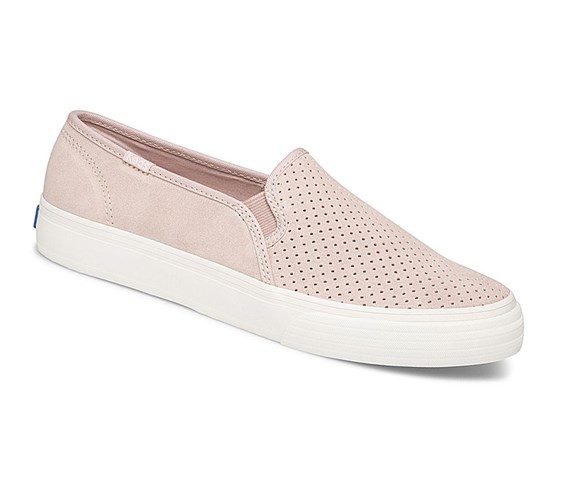 Tenis Slip On Keds Double Decker Perf Gamuza Fall Comodidad Mujer Rosas | AXG463089