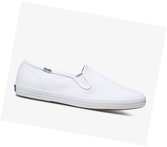 Tenis Slip On Keds Official Site Champion Mujer Blancos | AGL235976