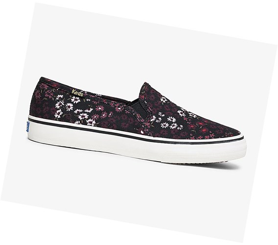 Tenis Slip On Keds Washable Double Decker Floral Mujer Negros Multicolor | IQK143528