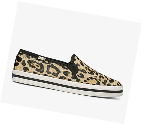 Tenis Slip On Keds x kate spade new york Calf Hair Slip On Mujer Leopardo | MLB825904