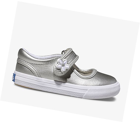 Zapatos Casuales Keds Big Kid Ella Mary Jane Niños Plateados Metal | EHP472089