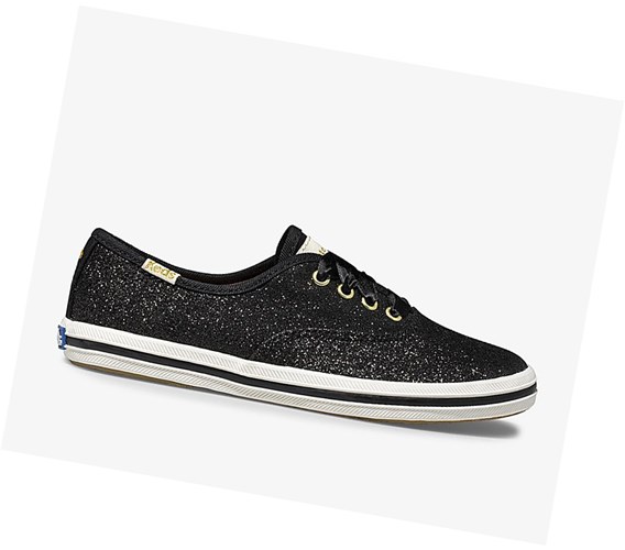 Zapatos Casuales Keds Big Kid x kate spade new york Champion Glitter Niños Negros | KJN318265