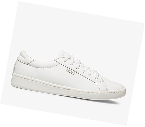 Zapatos con Cordones Keds Ace Cuero Mujer Blancos | SVA210347