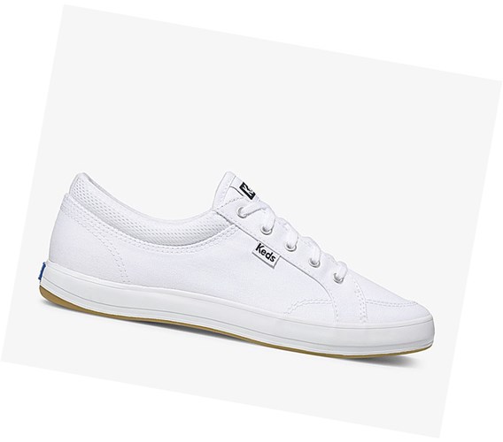 Zapatos con Cordones Keds Center Comodidad Mujer Blancos | IKD208465