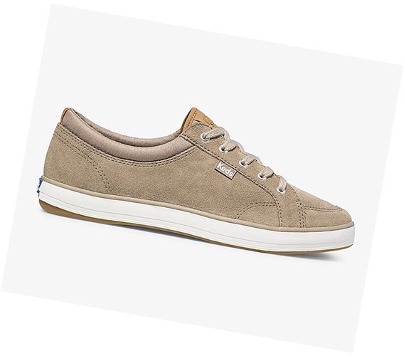 Zapatos con Cordones Keds Center Gamuza Mujer Marrom | YJE845309