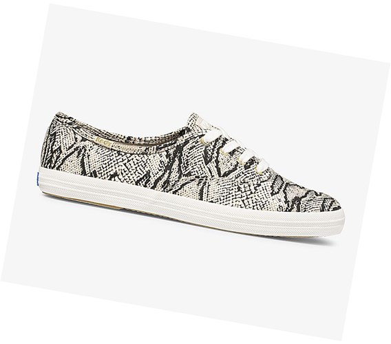 Zapatos con Cordones Keds Champion Animal Mujer Creme Serpent | FXN047368