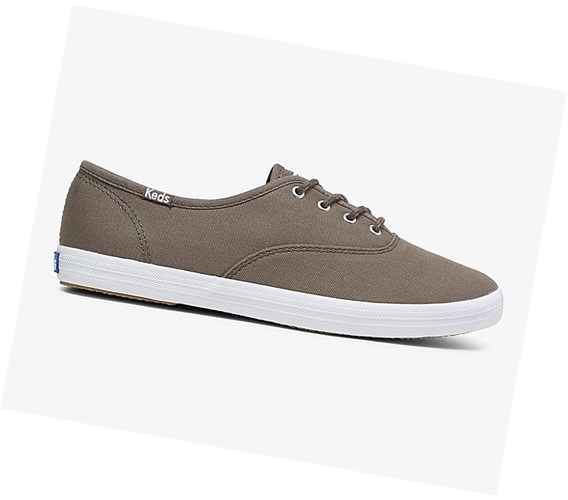 Zapatos con Cordones Keds Champion Fall Solids Mujer Verde Oliva | PQI308761