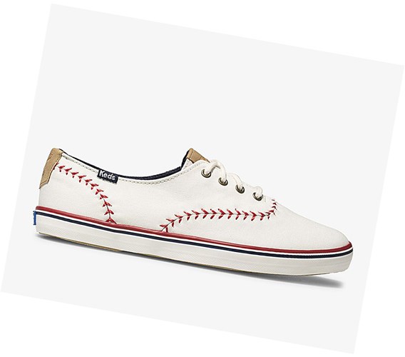 Zapatos con Cordones Keds Champion Pennant Mujer Blancos | CLJ918026