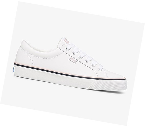 Zapatos con Cordones Keds Jump Kick Cuero Mujer Blancos | YHD190652