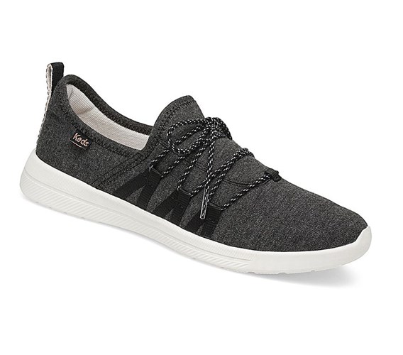 Zapatos con Cordones Keds Studio Lively Jersey Athleisure Mujer Negros | XIB290867