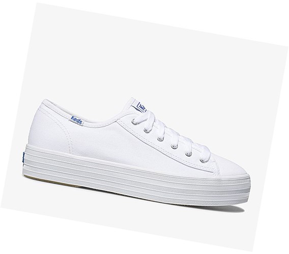 Zapatos con Cordones Keds Triple Kick Mujer Blancos | APY412903