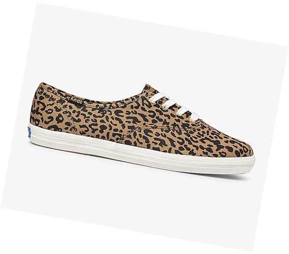 Zapatos con Cordones Keds Washable Champion Animal Mujer Marrom | VHQ804612