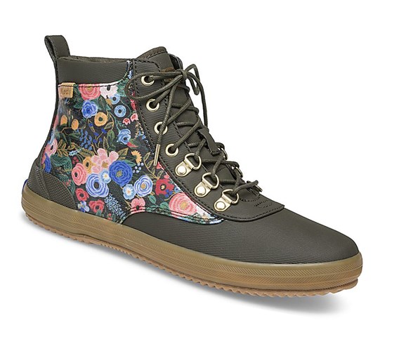 Zapatos con Cordones Keds x Rifle Paper Co. Scout Agua Mujer Verdes | XMO085239