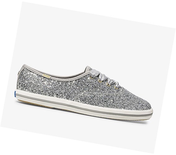 Zapatos con Cordones Keds x kate spade new york Champion Glitter Wedding Mujer Plateados | RXM520389