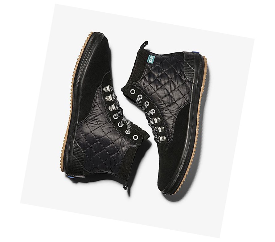 Botas Altas Keds Scout Boot II Agua Mujer Negros | TUS376814