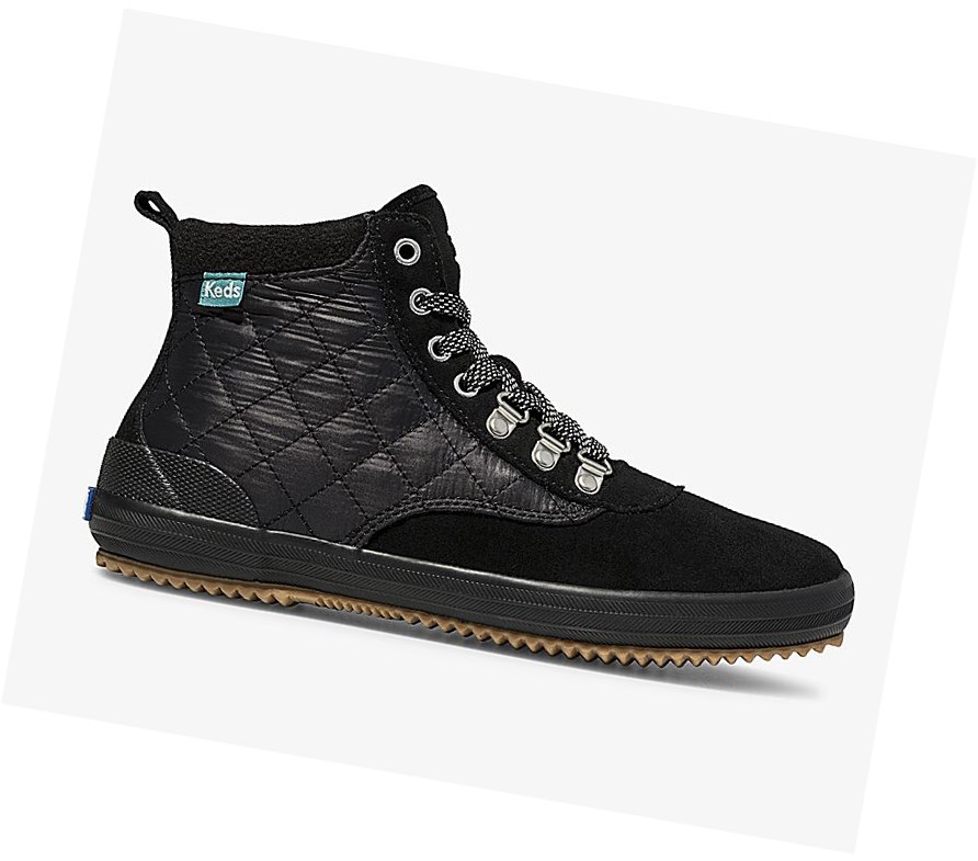 Botas Altas Keds Scout Boot II Agua Mujer Negros | TUS376814