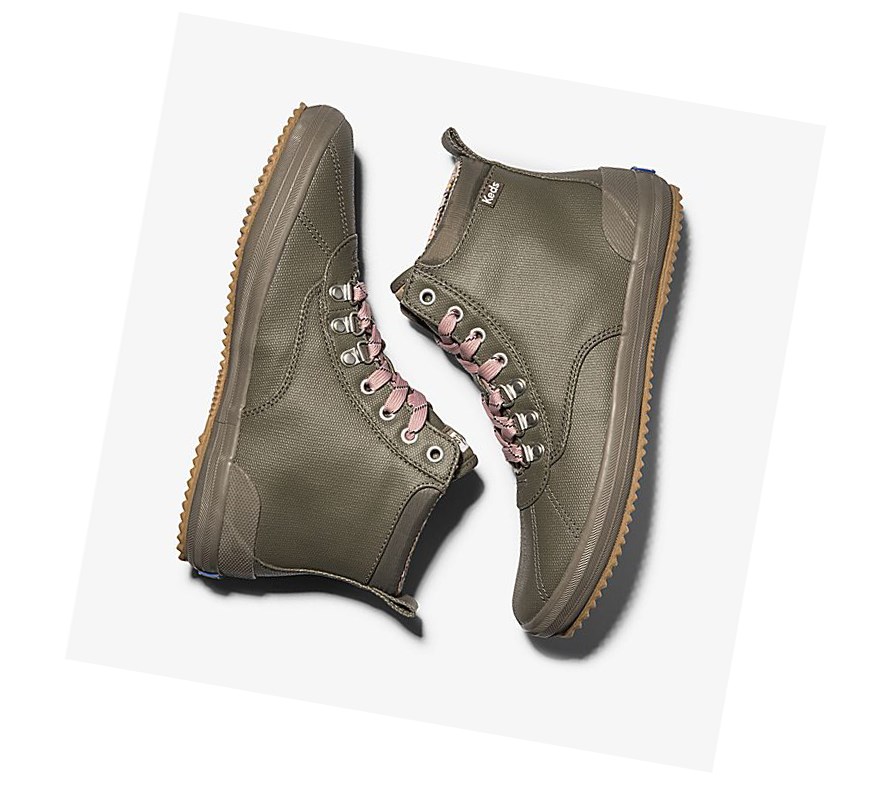 Botas Altas Keds Scout Boot II Agua Mujer Verde Oliva | VNY809214