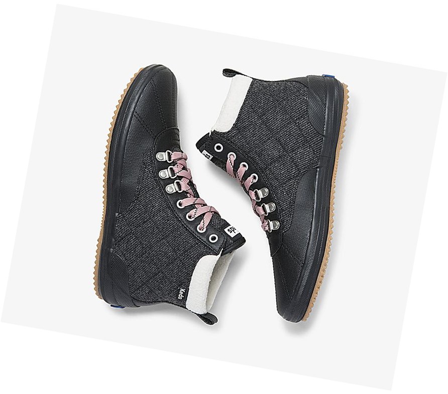 Botas Altas Keds Scout Boot II Agua Mujer Negros | ZEX765192