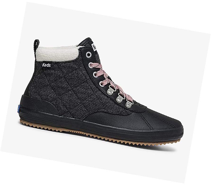 Botas Altas Keds Scout Boot II Agua Mujer Negros | ZEX765192