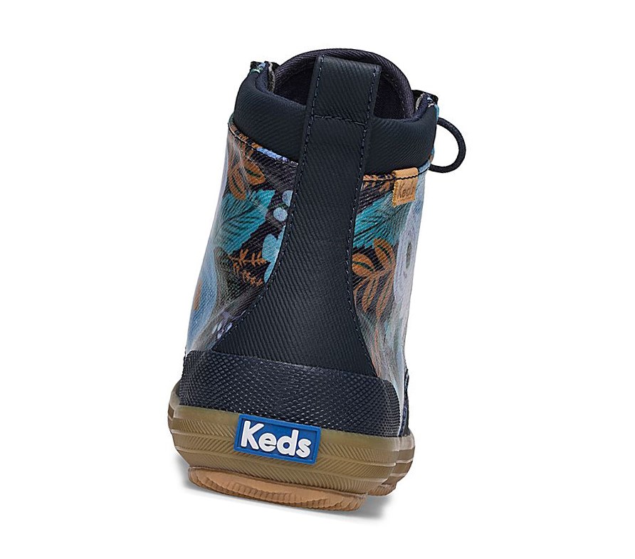 Botas Altas Keds x Rifle Paper Co. Scout Agua Mujer Azul Marino Multicolor | FAT580236