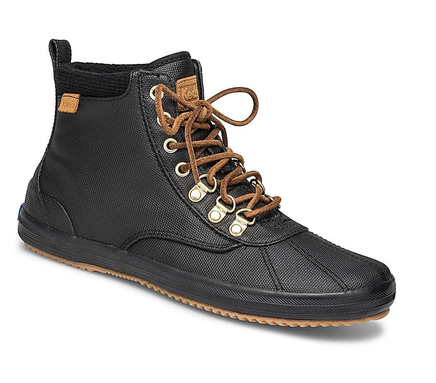 Botas con Cordones Keds Scout Agua Mujer Negros | NPL750462