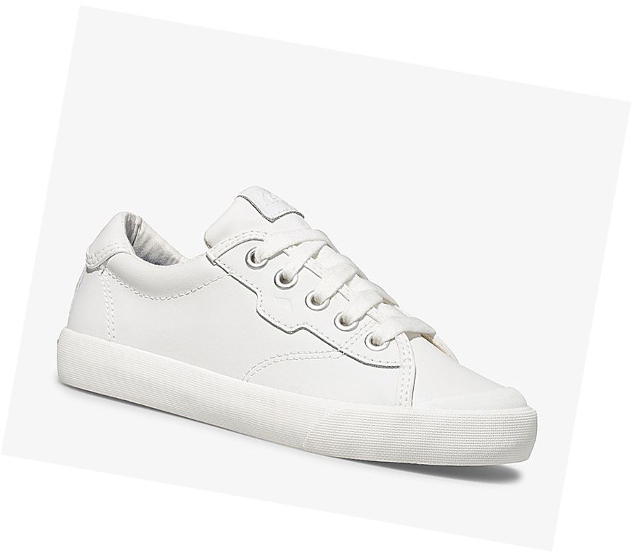 Tenis Keds Big Kid Crew Kick '75 Cuero Niños Blancos | NUW235786