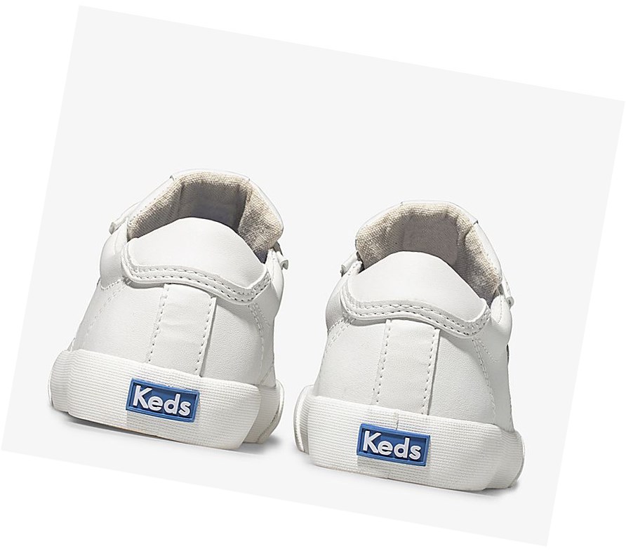 Tenis Keds Big Kid Crew Kick '75 Cuero Niños Blancos | NUW235786