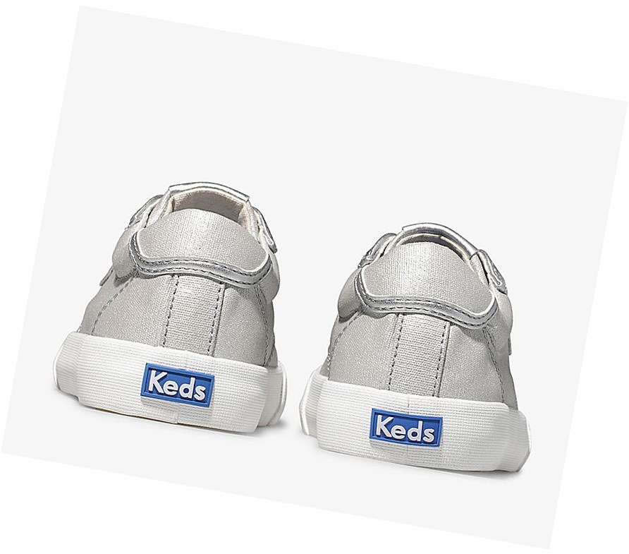 Tenis Keds Big Kid Crew Kick '75 Spring Niños Plateados | QVO751926