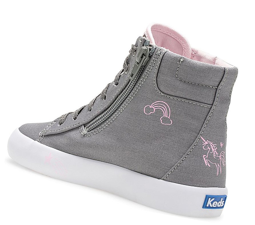 Tenis Keds Big Kid Double Up High Top Niños Grises | KYI075284