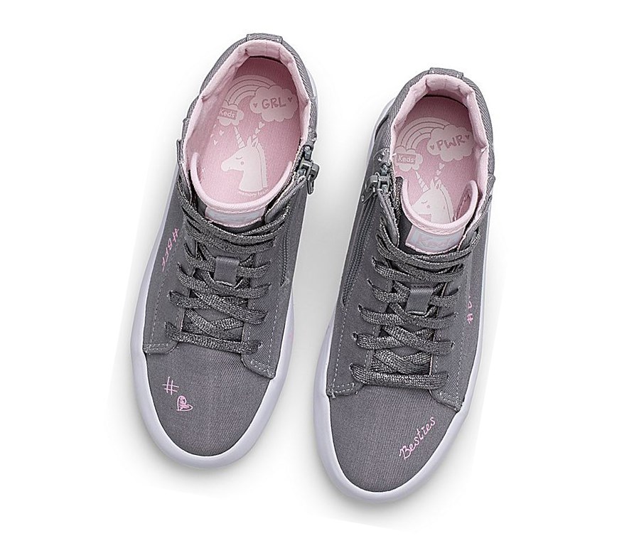 Tenis Keds Big Kid Double Up High Top Niños Grises | KYI075284