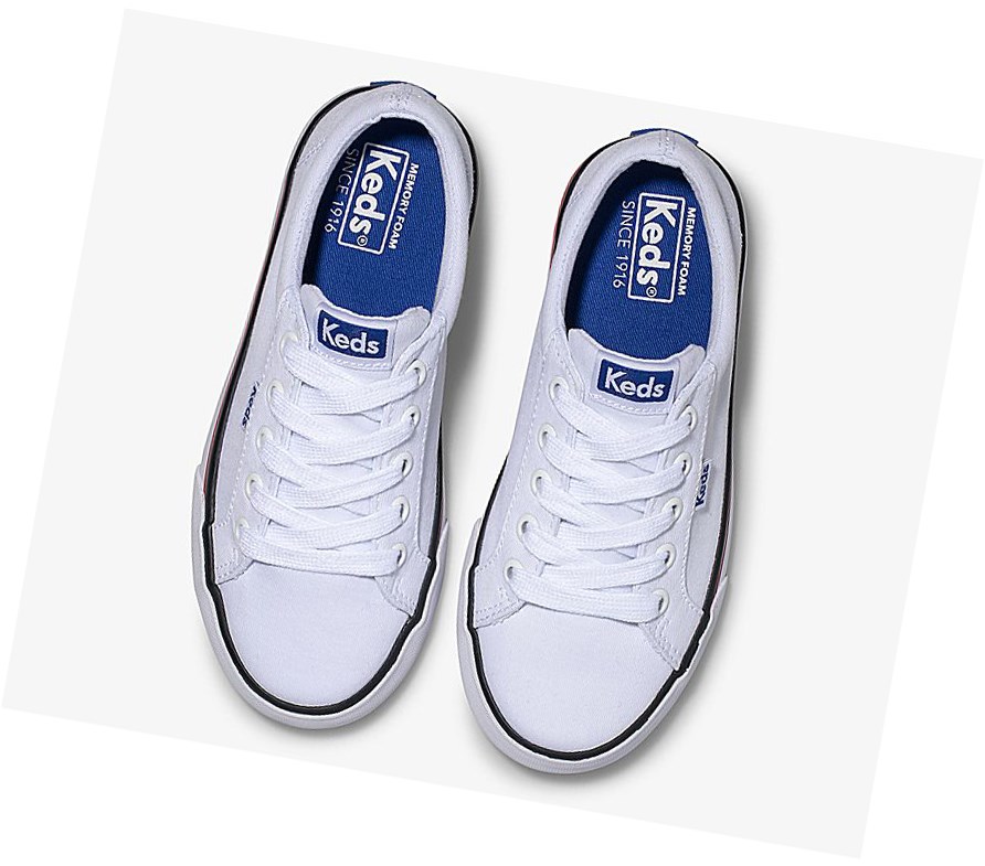 Tenis Keds Big Kid Jump Kick Lona Niños Blancos | MOJ715836