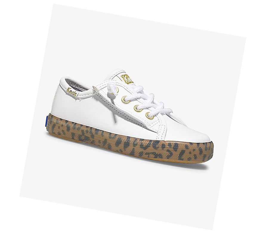 Tenis Keds Big Kid Kickstart Leopard Foxing Jr. Niños Blancos Leopardo | FNP762439