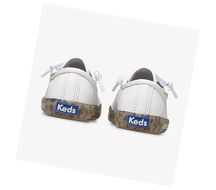 Tenis Keds Big Kid Kickstart Leopard Foxing Jr. Niños Blancos Leopardo | FNP762439