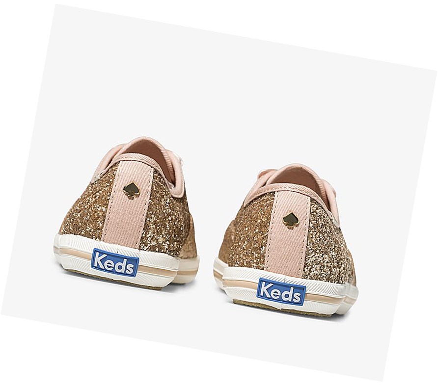 Tenis Keds x kate spade new york Champion Glitter Wedding Mujer Rosas Dorados | SJV495627