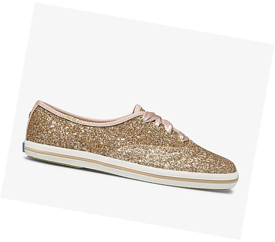 Tenis Keds x kate spade new york Champion Glitter Wedding Mujer Rosas Dorados | SJV495627