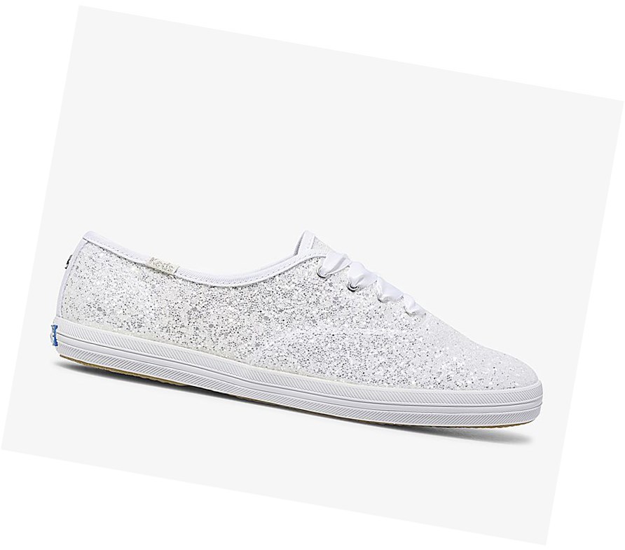 Tenis Keds x kate spade new york Champion Glitter Wedding Mujer Blancos | SXZ975641