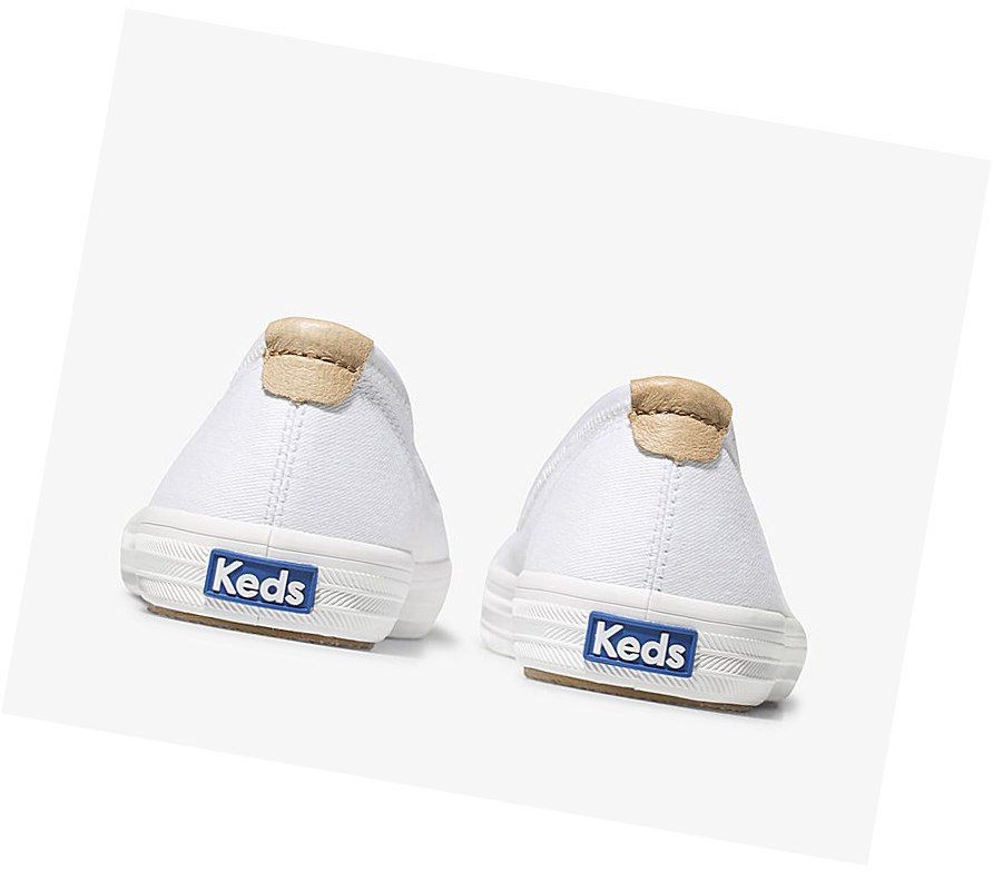 Tenis Slip On Keds Bryn Mujer Blancos | VEC645187