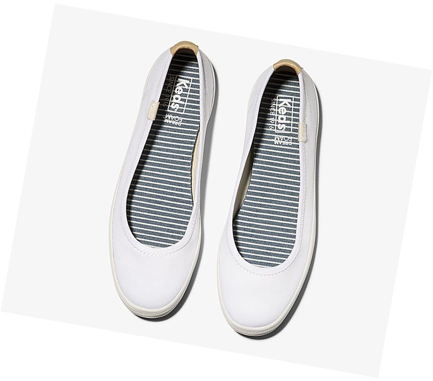 Tenis Slip On Keds Bryn Mujer Blancos | VEC645187