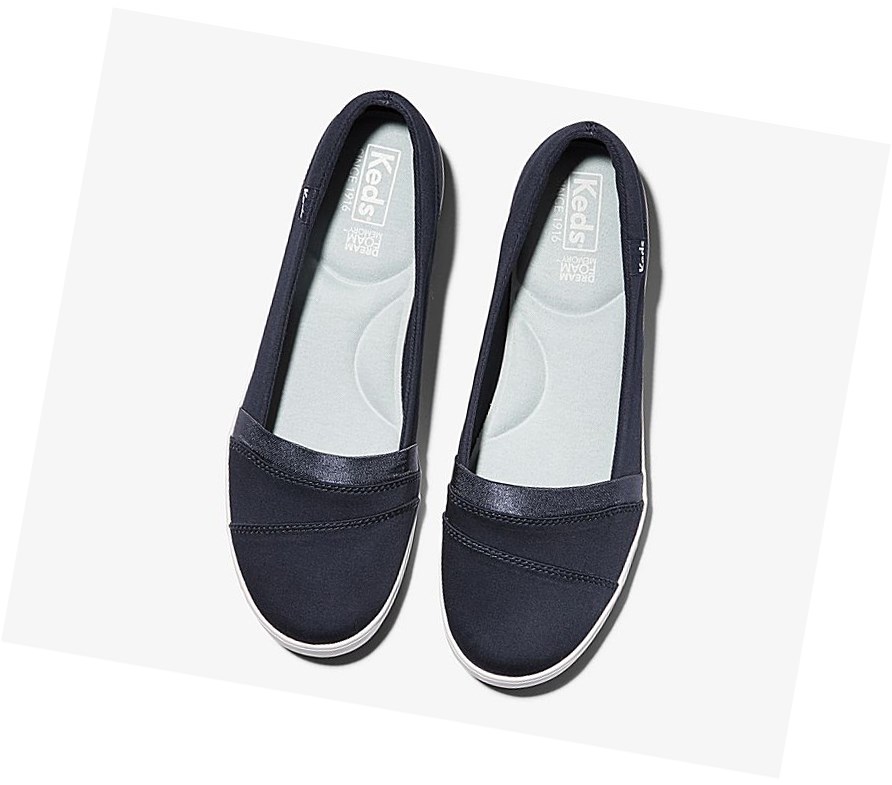 Tenis Slip On Keds Carmel Comodidad Mujer Azul Marino | QGW830527