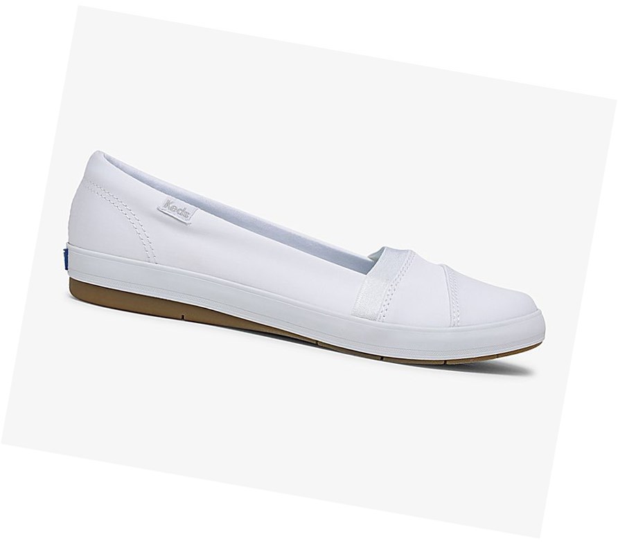 Tenis Slip On Keds Carmel Comodidad Mujer Blancos | YTL203156