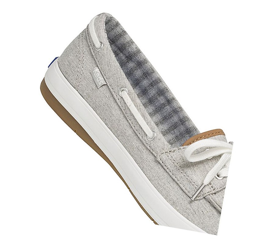 Tenis Slip On Keds Charter Chambray Comodidad Mujer Grises | NCL201985