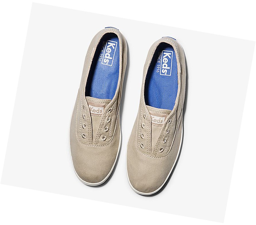 Tenis Slip On Keds Chillax Seasonal Washable Mujer Marrom | IPC652948