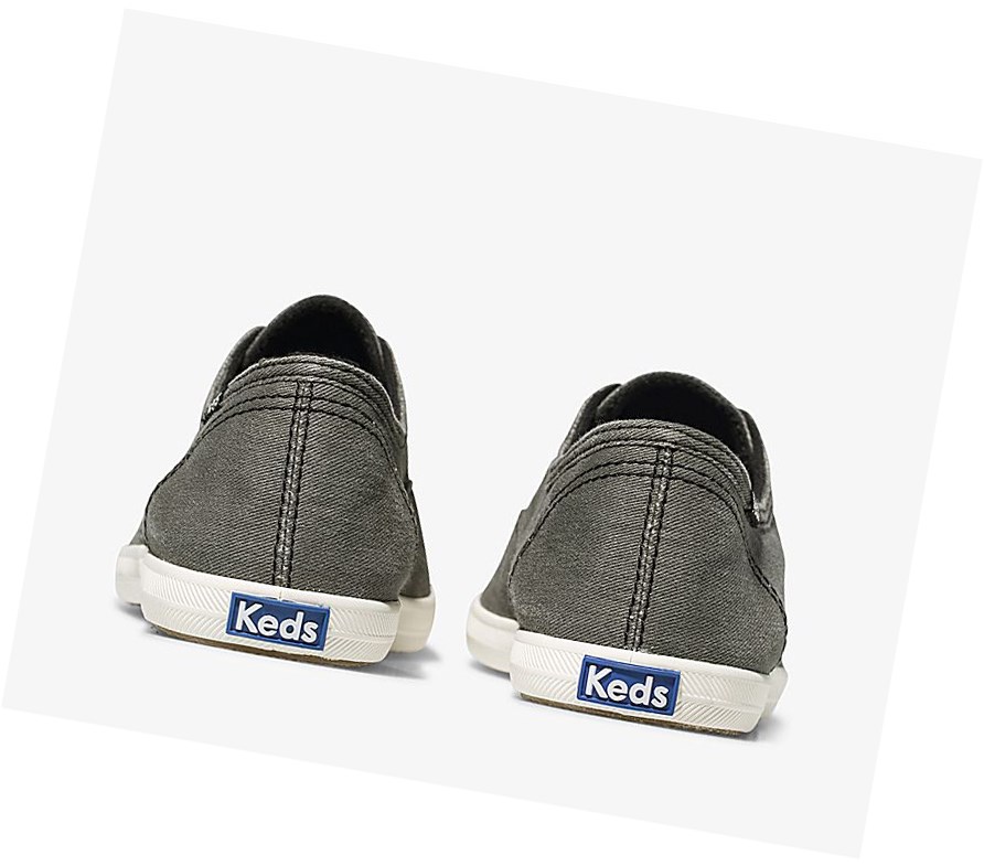 Tenis Slip On Keds Chillax Seasonal Washable Mujer Grises Oscuro | SHG037649